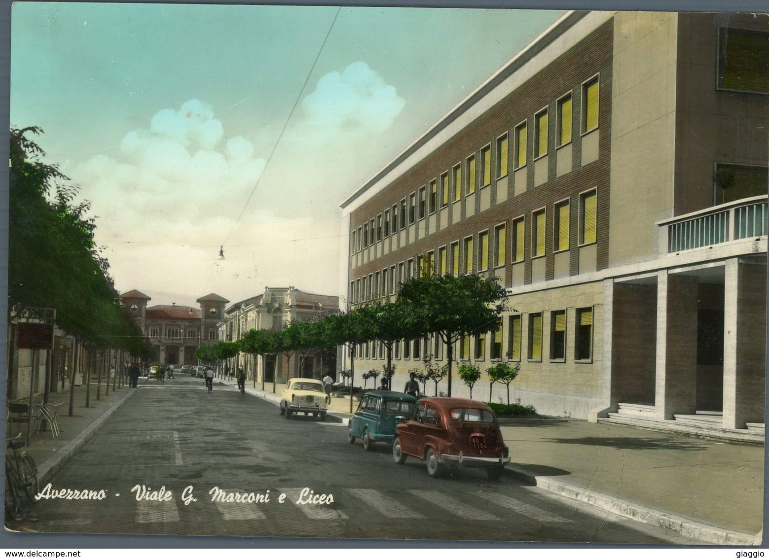 °°° Cartolina N. 16 Avezzano Viale G.  Marconi E Liceo Viaggiata °°° Avezzano - Avezzano