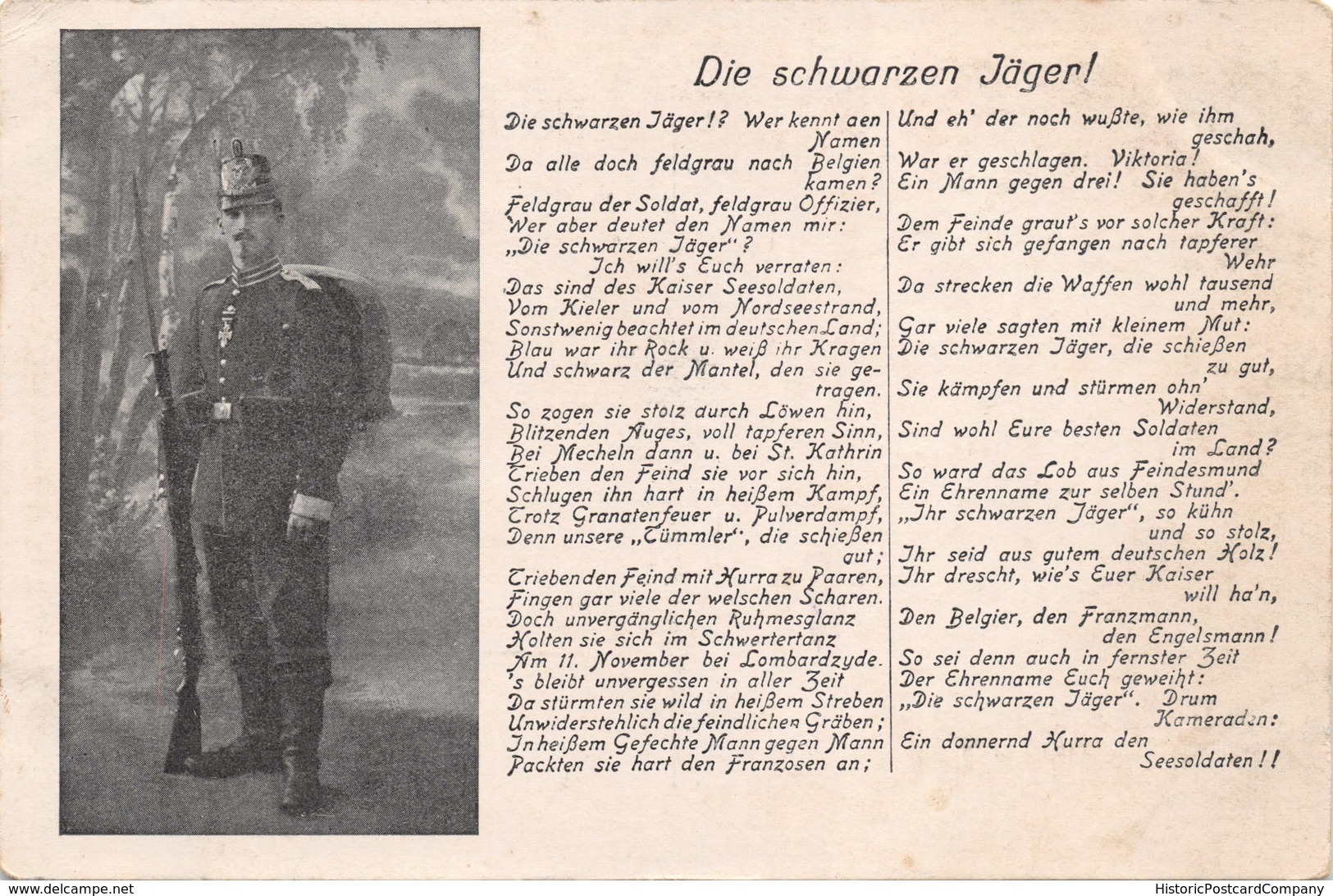 DIE SCHWARZEN JAGER-FREIKORPS BLACK HUNTERS-GERMAN MILITARY FELDPOSKARTE 1916 W RÖMER POSTCARD 39636 - Guerre 1914-18