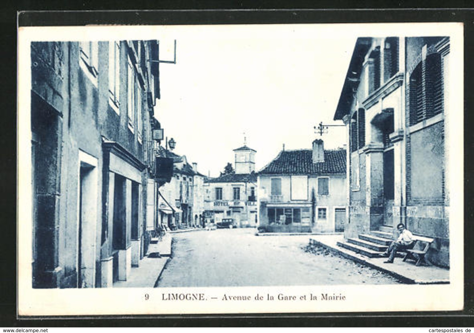 CPA Limogne, Avenue De La Gare Et La Mairie - Autres & Non Classés