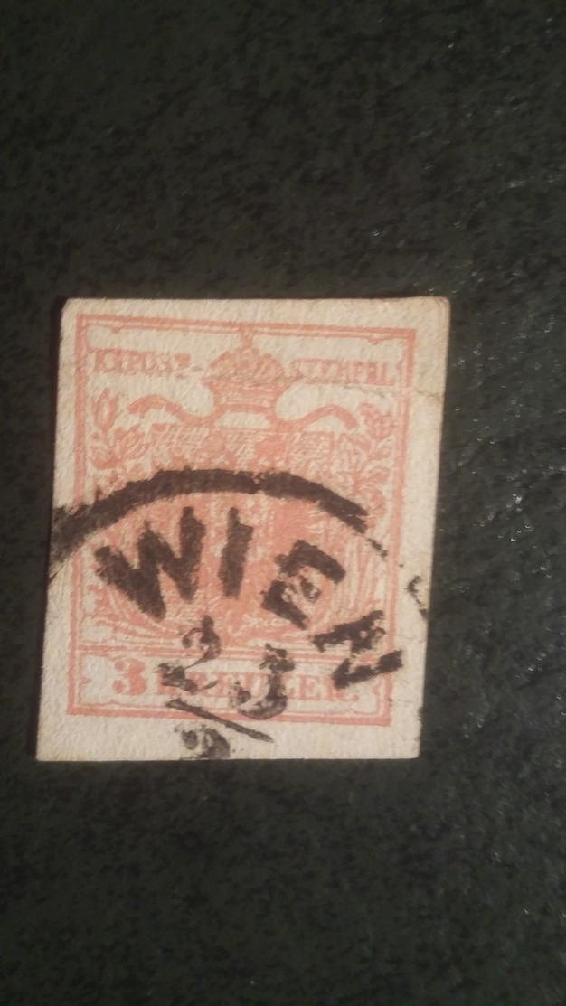 1er Timbre De L'Autriche-Hongrie 1850 , Timbre Poste Impèrial Et Royal - Usati