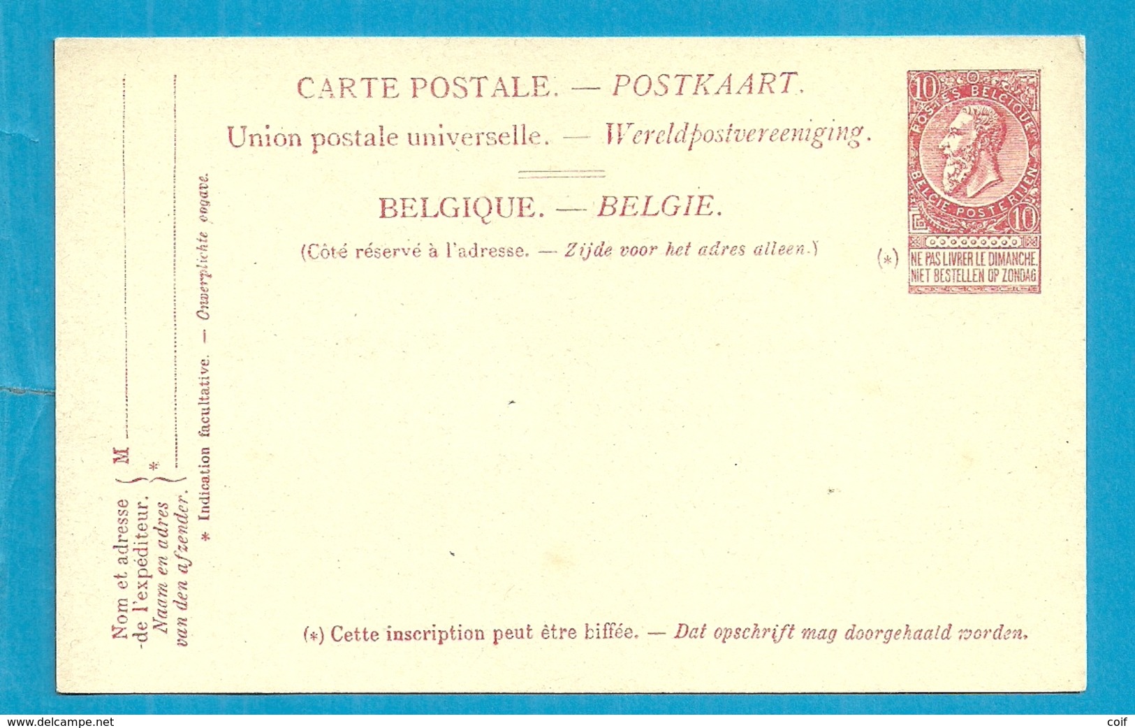 Paquebots De L'Etat Belge.-Ligne Ostende Douvres / VILLE DE DOUVRES - Liner Cards