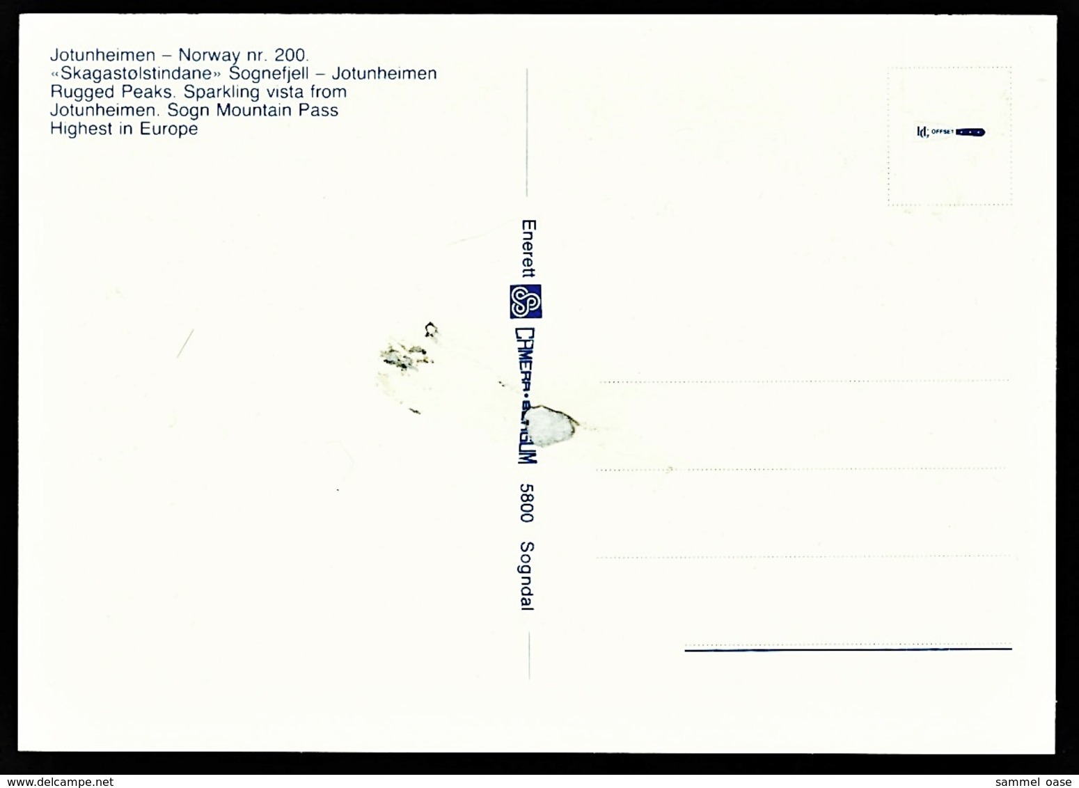 Jotunheimen  -  Skagastolstindane Sognefjell  -  Ansichtskarte Ca.1975    (10136) - Norwegen