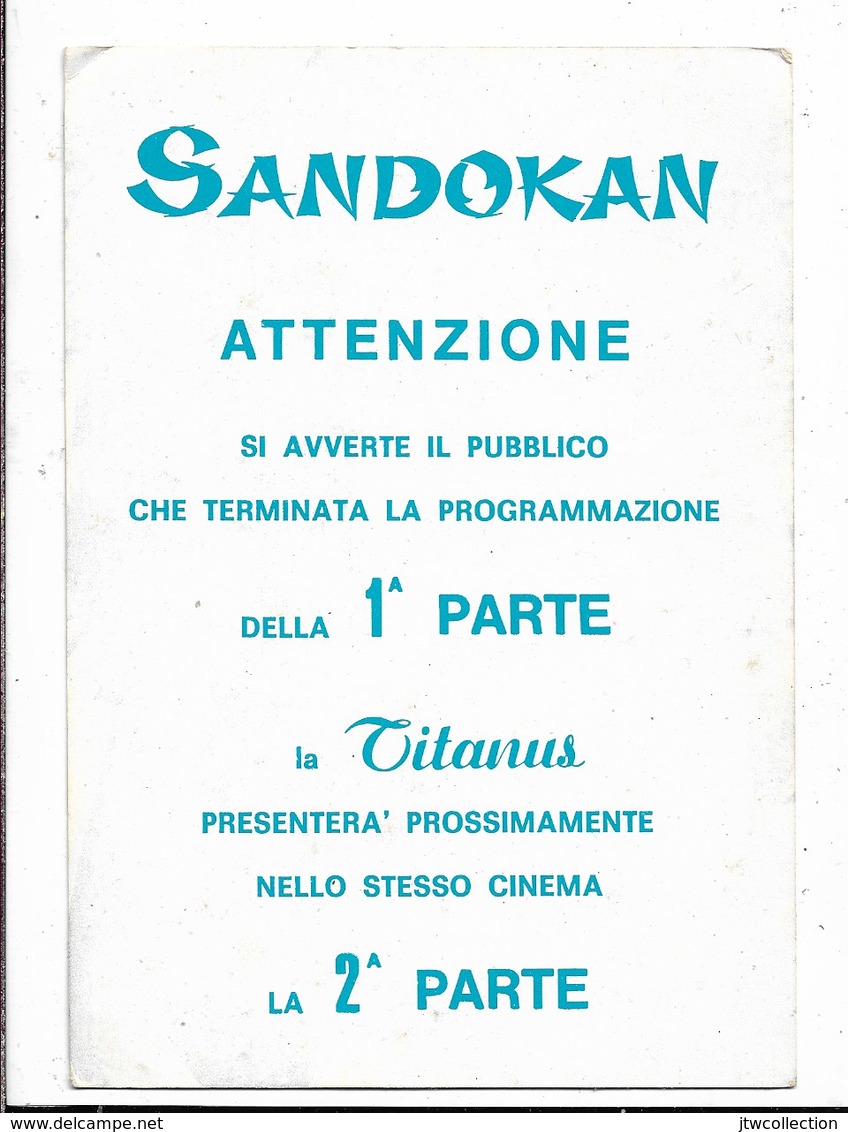 Sandokan - Non Viaggiata - Plakate Auf Karten