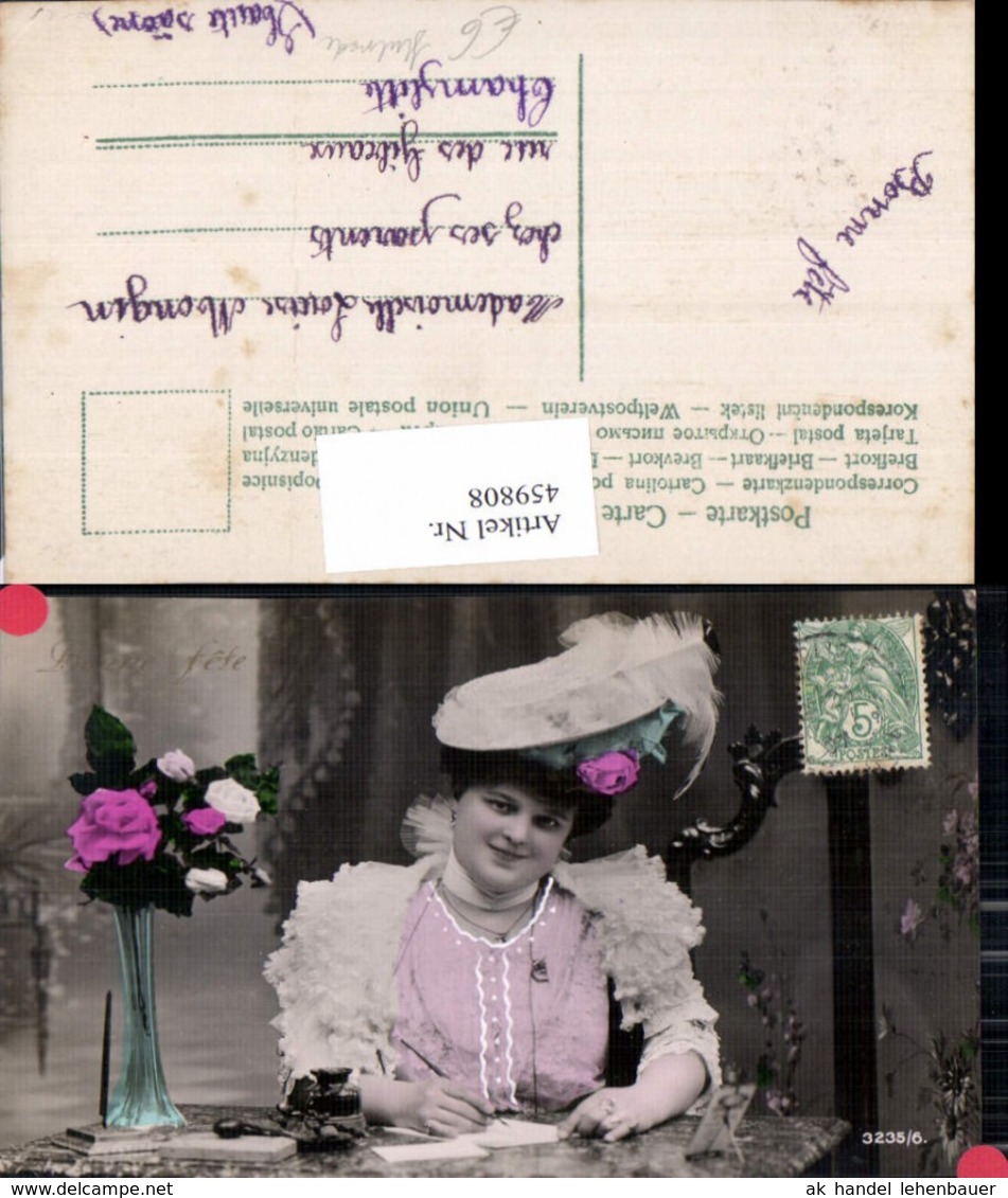 459808,Frau Edwardian Girl Hut Hutmode Hat Fashion Beauty Woman Photo Postcard - Frauen