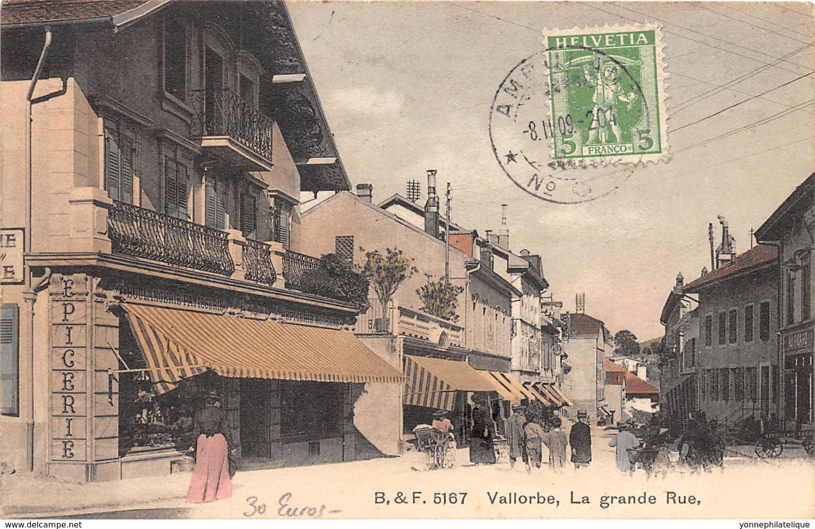 Suisse - Belles Oblitérations / 10011 - Vallorbe - La Grande Rue - Orbe