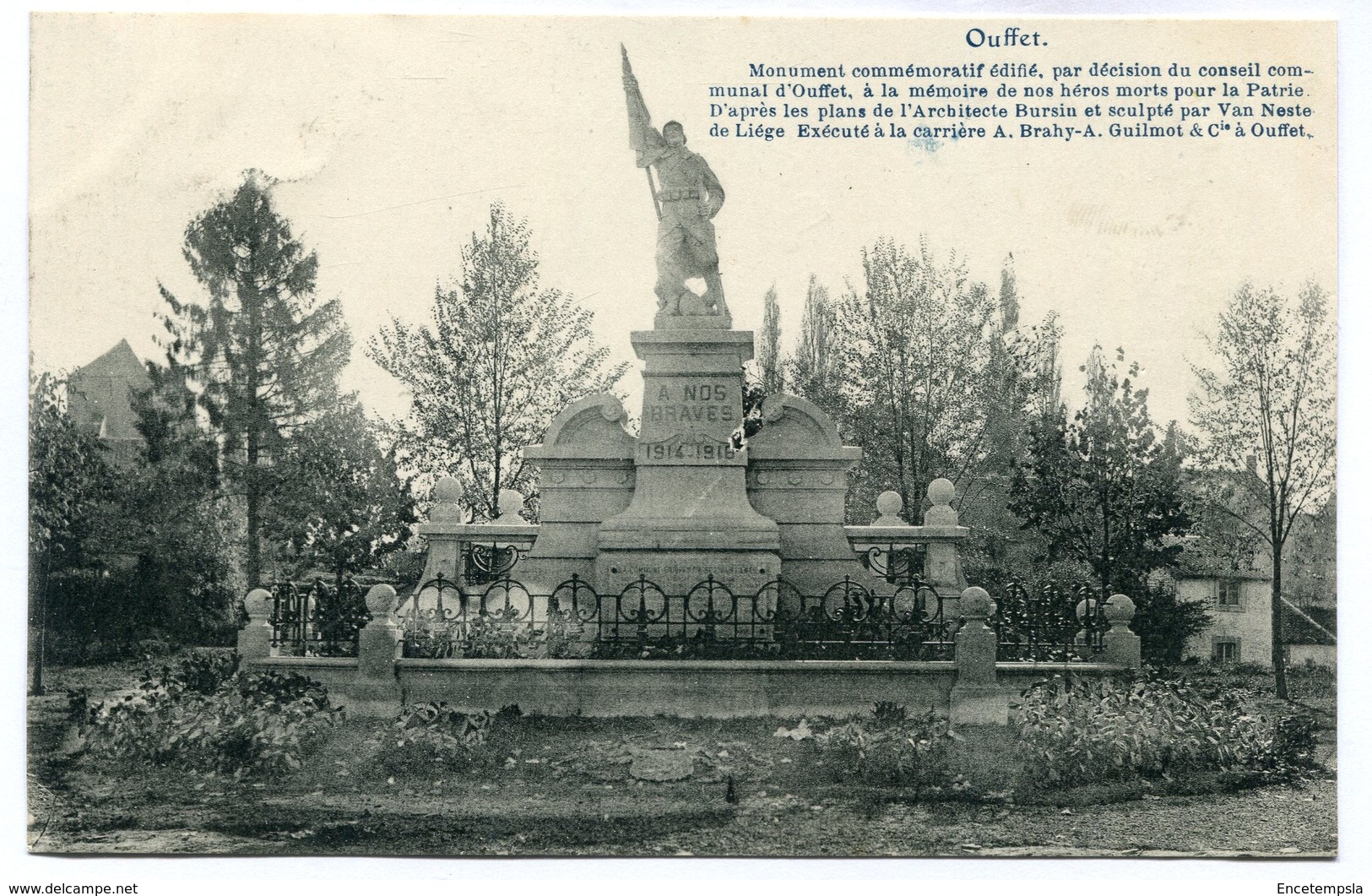 CPA - Carte Postale - Belgique - Ouffet - Monument Commémoratif - 1921 (M7754) - Ouffet