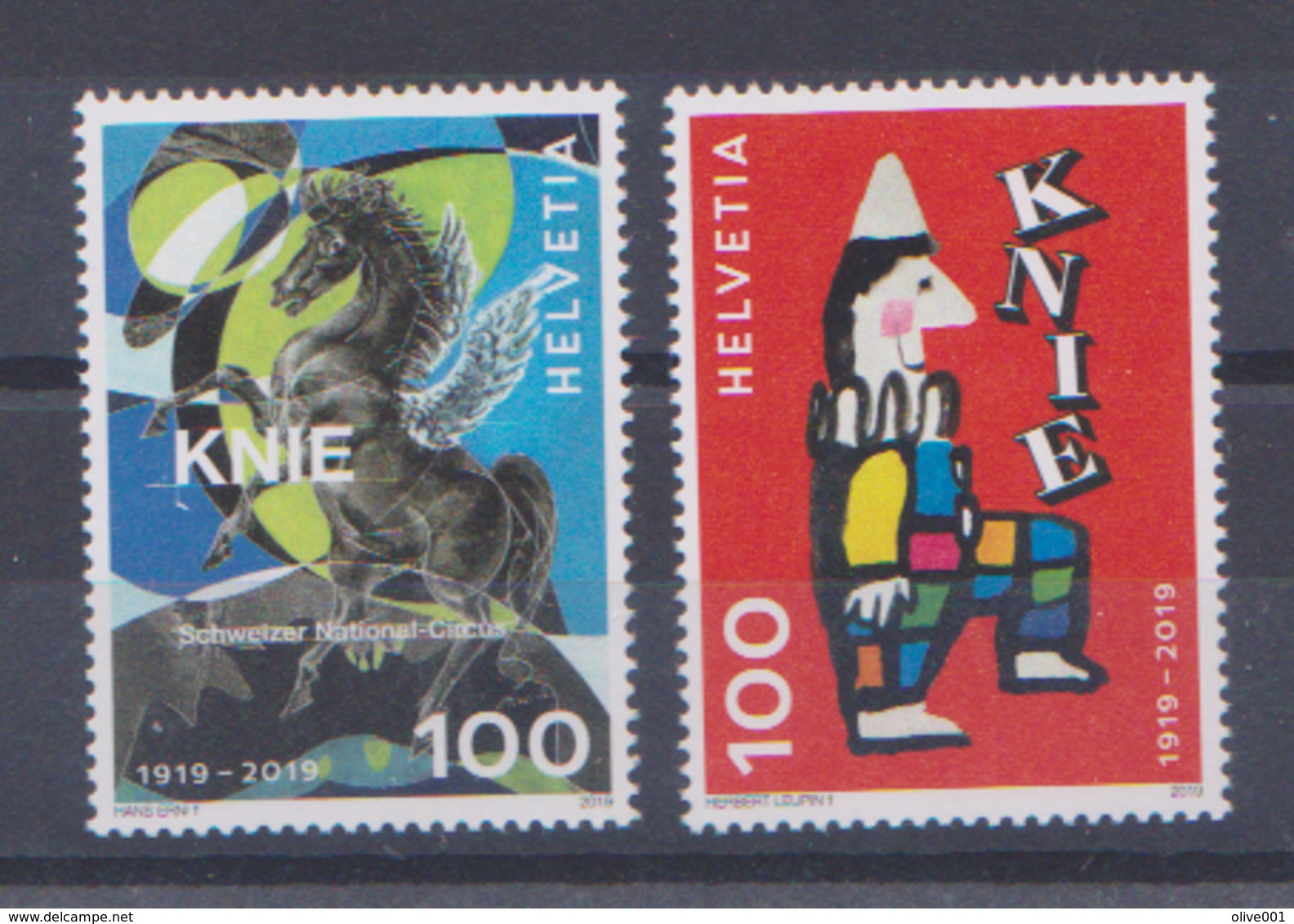 Timbres De Suisse Cirque National Knie MNH ** - Circus