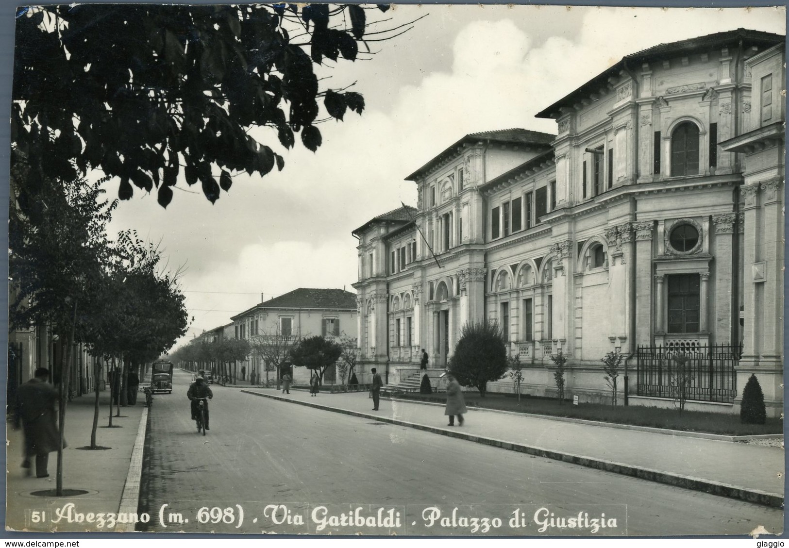 °°° Cartolina N. 22 Avezzano Via Garibaldi Palazzo Di Giustizia Viaggiata °°° - Avezzano