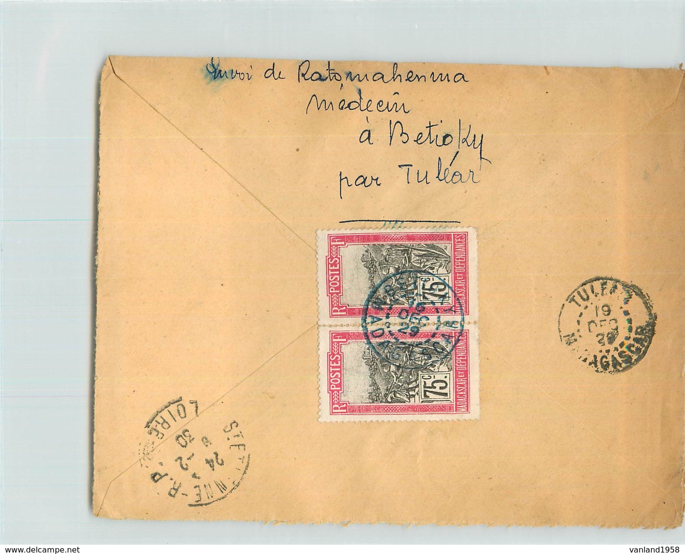 Lettre Recommandée  De MADAGASCAR - Voyagée De Betioky à St Etienne En 1930 - Lettres & Documents