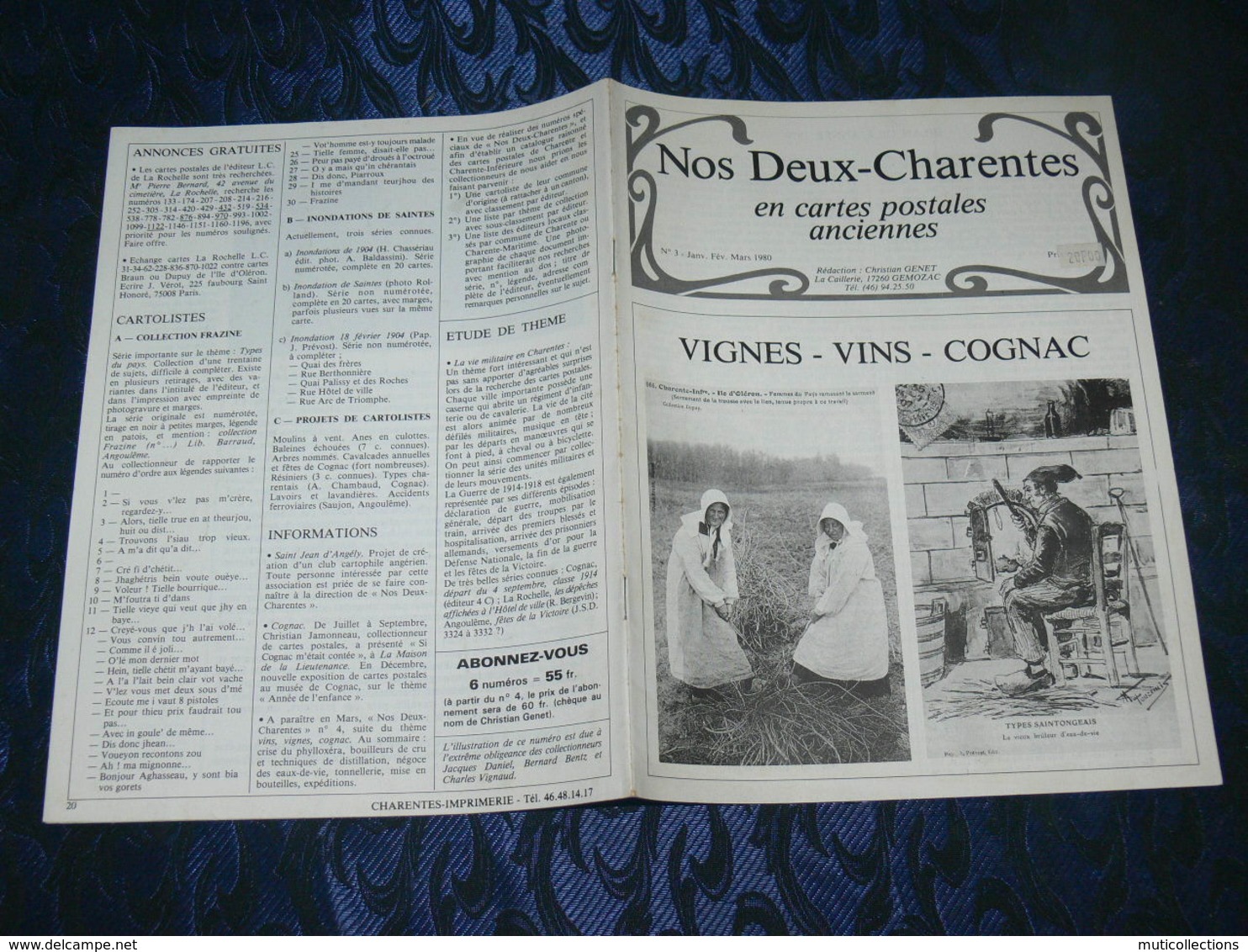 NOS DEUX CHARENTES EN CPA N° 3 / VIGNES VINS COGNAC  / SAINTES / ROCHEFORT / ROYAN / OLERON / SAUJON - Poitou-Charentes