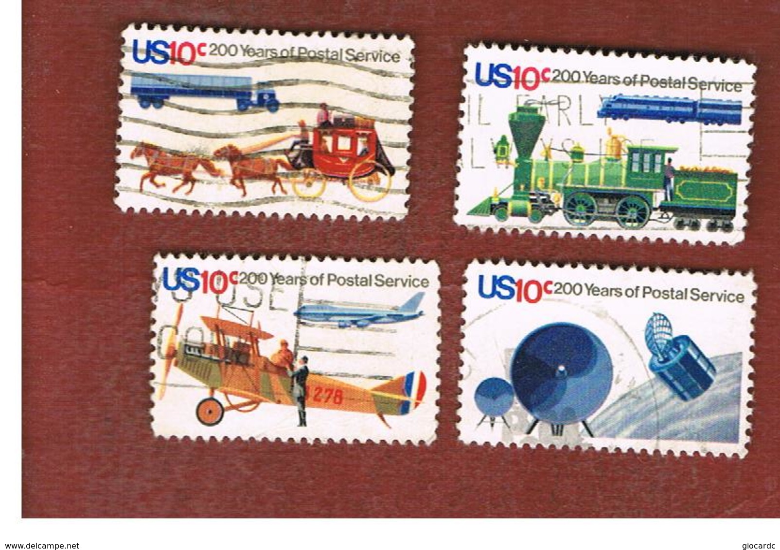 STATI UNITI (U.S.A.) - SG 1571.1574  - 1975 POSTAL SERVICES BICENTENARY (COMPLET SET OF 4) - USED - Gebraucht