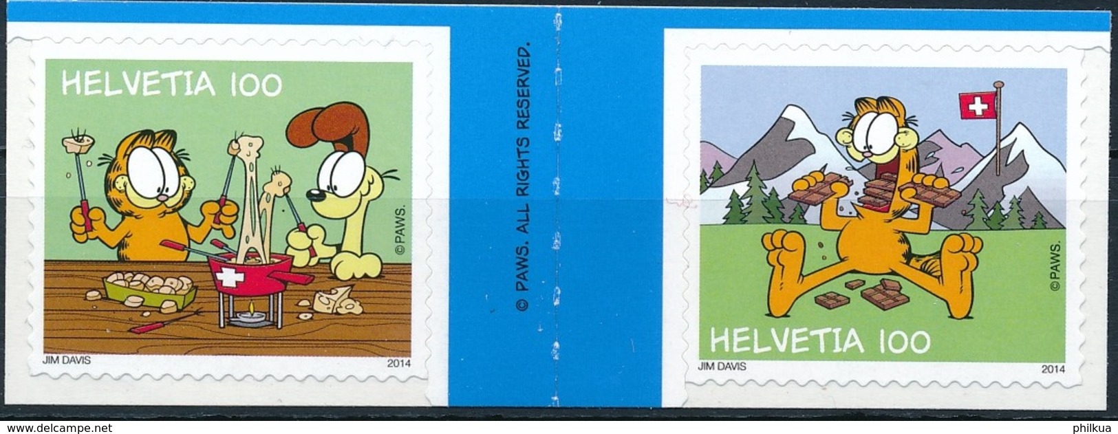 1518-1519 / 2657-2658 - Garfield Zusammenhängen Mit Zwischensteg, Einwandfrei Postfrisch/** - Unused Stamps