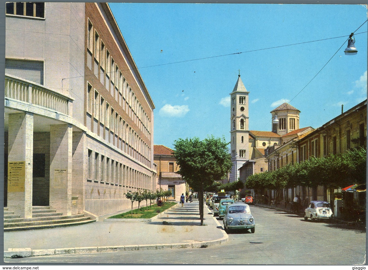 °°° Cartolina N. 34 Avezzano Via Marconi Il Liceo Viaggiata °°° - Avezzano