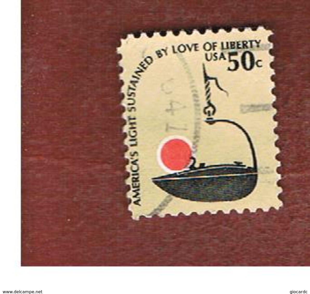 STATI UNITI (U.S.A.) - SG 1592  - 1979  AMERICAN SERIE:  IRON "BETTY" LAMP 50 CENT  - USED - Used Stamps