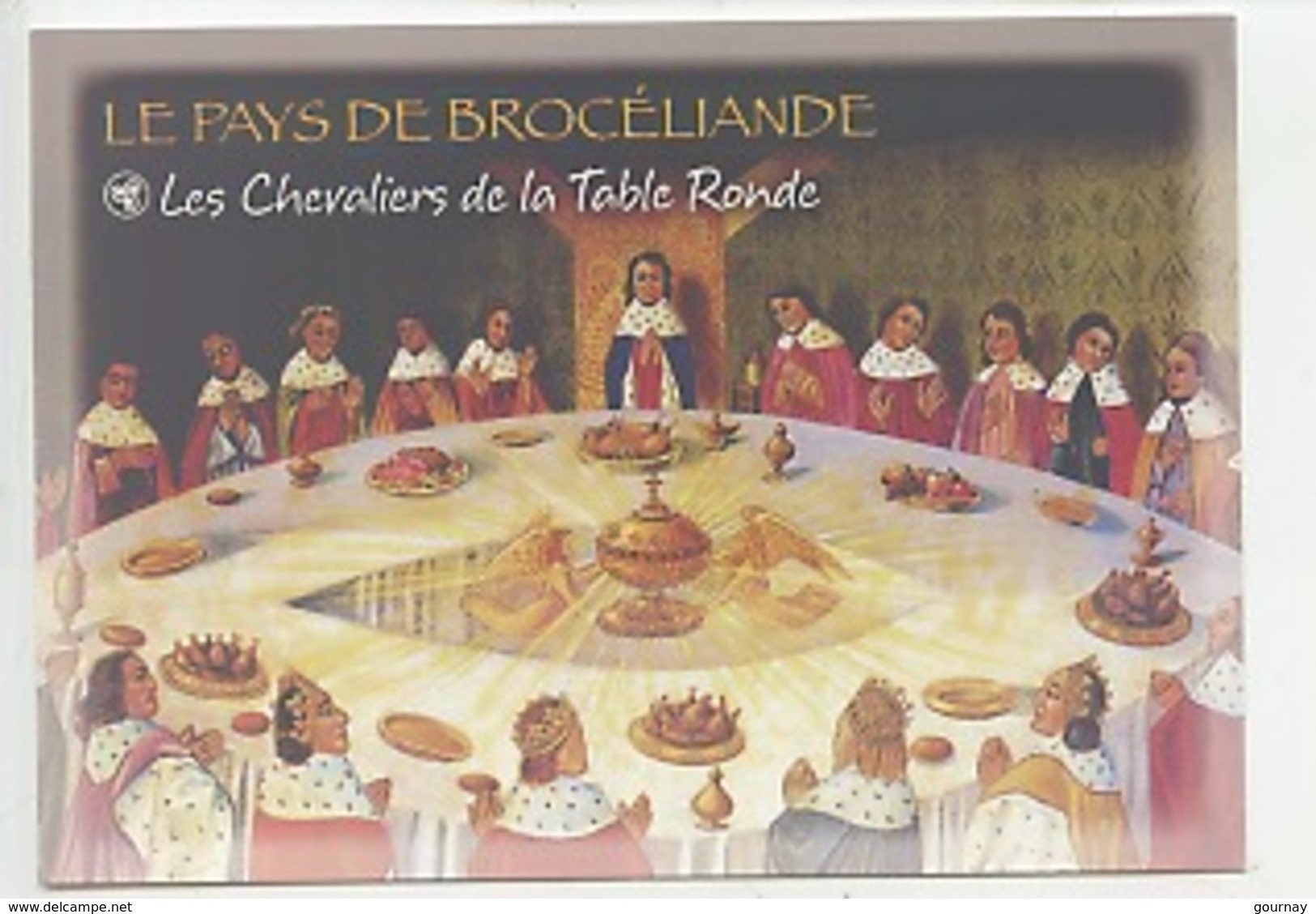 Les Chevaliers De La Table Ronde - Merlin Arthur Pêcheur Brocéliande Paimpont (Histoire N°103 Cp Vierge) - Paimpont