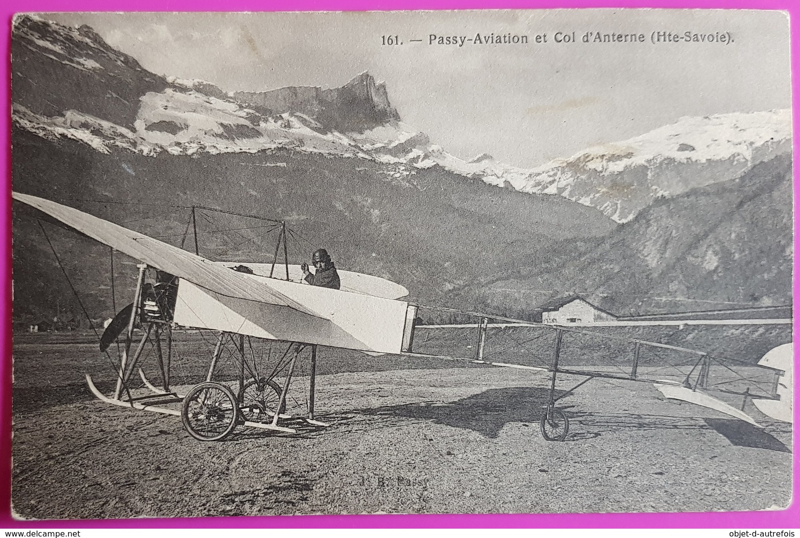 Cpa Passy Aviation Col D'Anterne Carte Postale 74 Haute Savoie Rare Cachet Passy Mont Blanc Aérodrome Contrôle - Passy