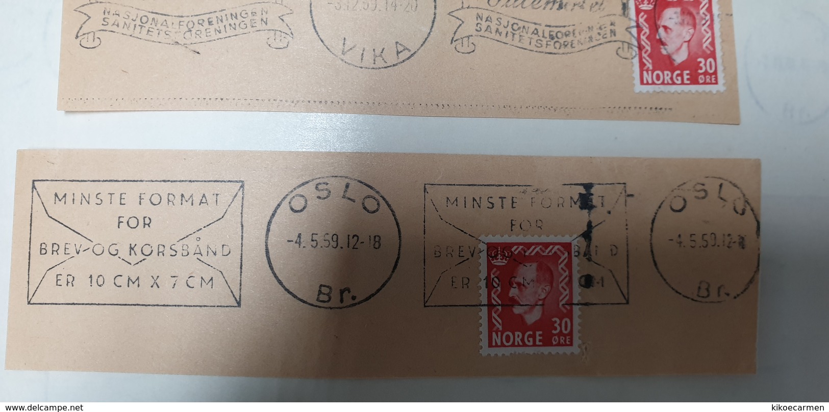 MINSTE FORMAT Norway Norge Oslo 1959 Cancel Cancellation - Storia Postale