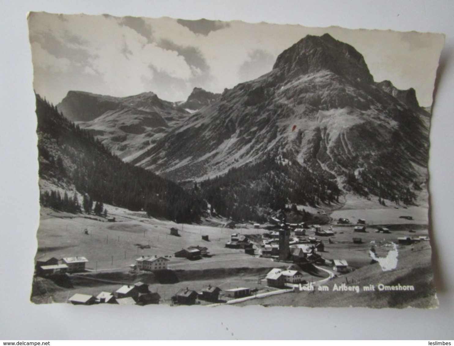 Lech Am Arlberg Mit Omeshorn. Photo Schmidt Postmarked 1956 - ATTENTION: Small Abrasion On Lower Right Corner - Lech