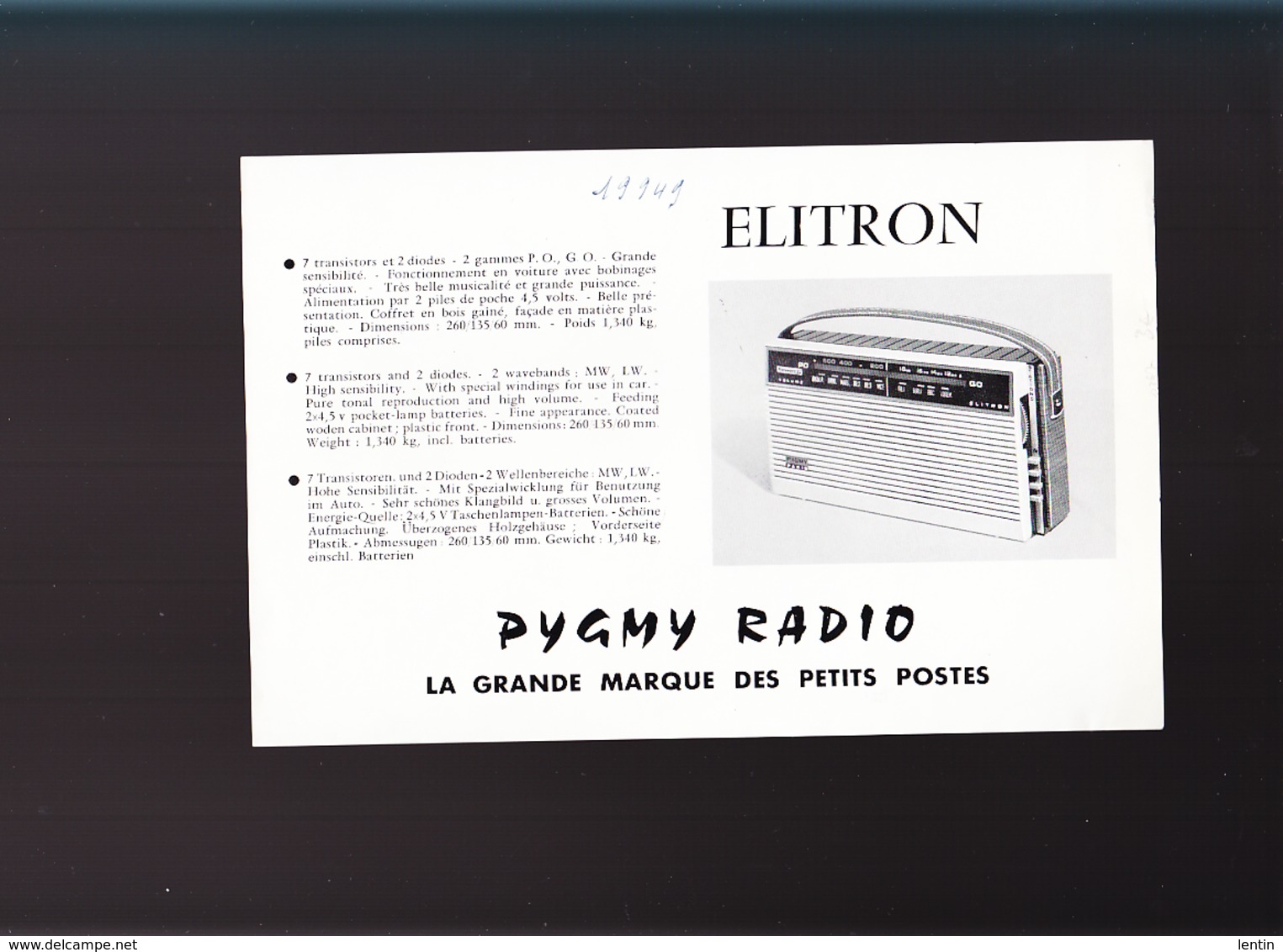 Radio T.S.F. / Pygmy Rue Ordener Paris / Pulicités Illustrées - Publicités