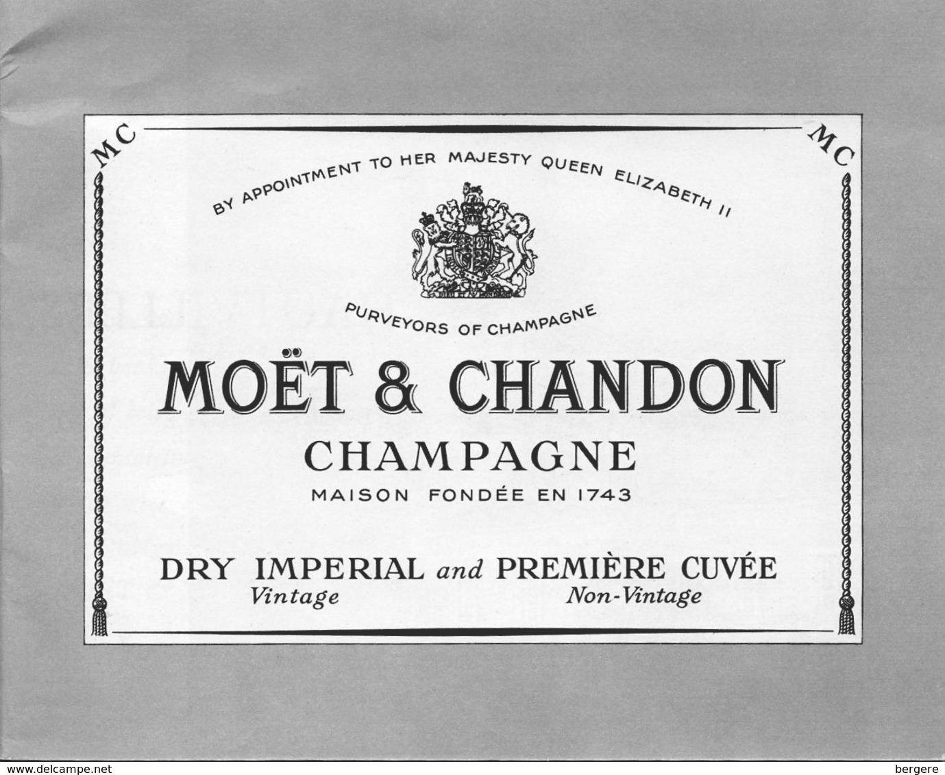 Plaquette En Anglais. 200 Ans De Perfection. Champagne Moet Et Chandon.  12 Pages.  1960. - Autres & Non Classés