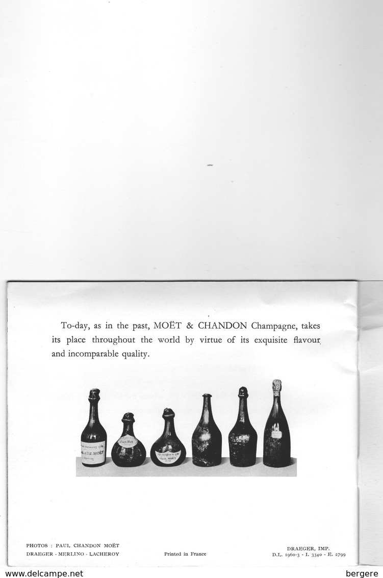 Plaquette En Anglais. 200 Ans De Perfection. Champagne Moet Et Chandon.  12 Pages.  1960. - Autres & Non Classés