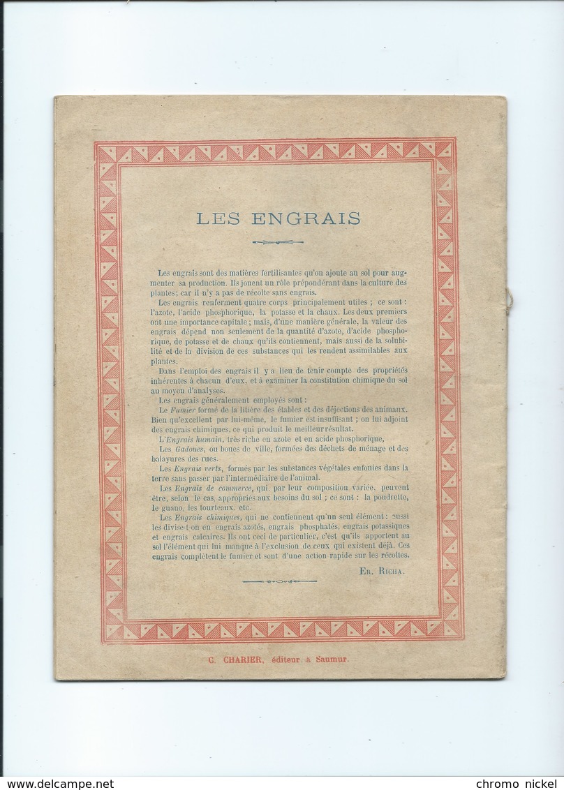 1899 ENGRAIS Cahier Complet Couverture Protège-cahier +/- 1900 3 Scans - Protège-cahiers