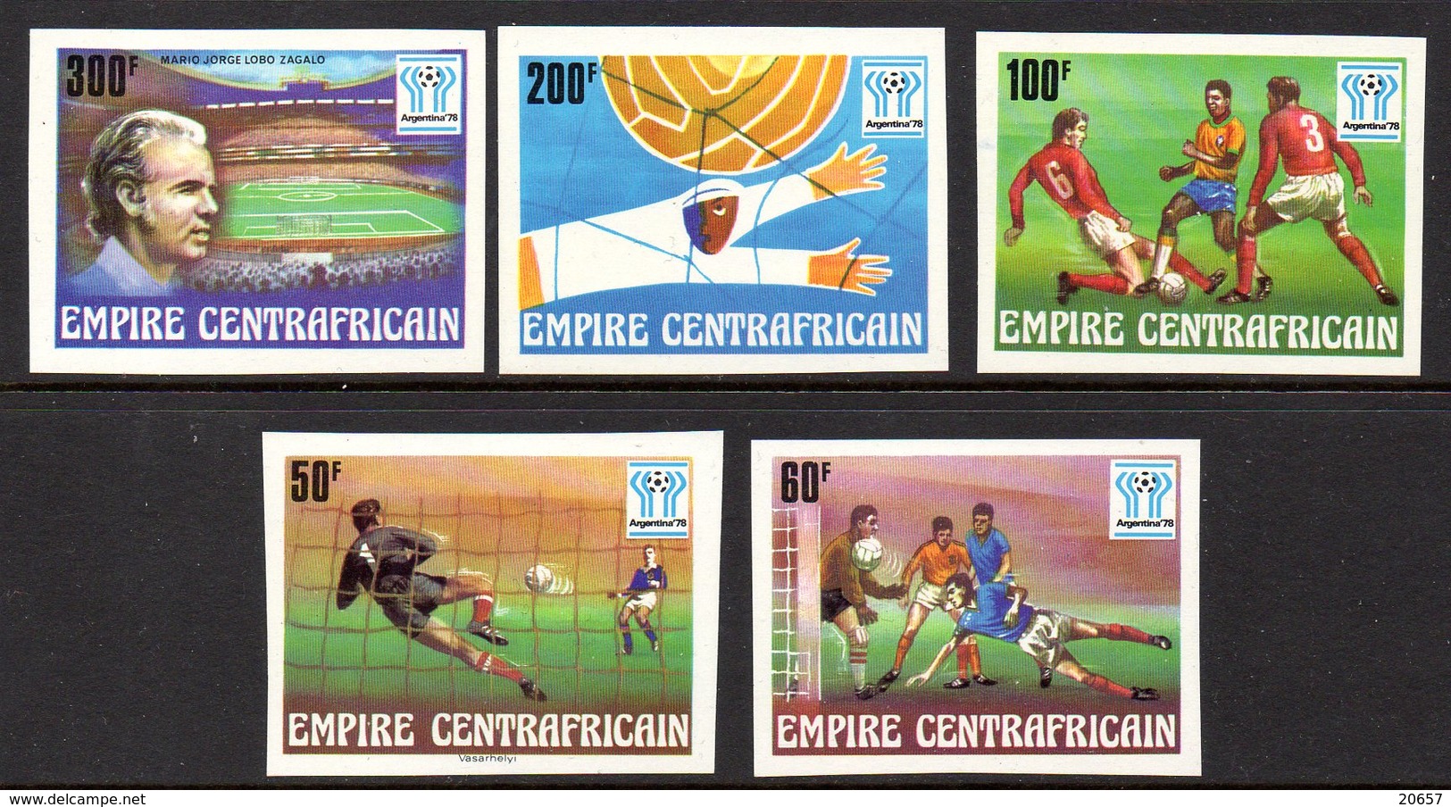 CENTRAFRIQUE 0315/19 Imperforés Argentine 1978 - 1978 – Argentine
