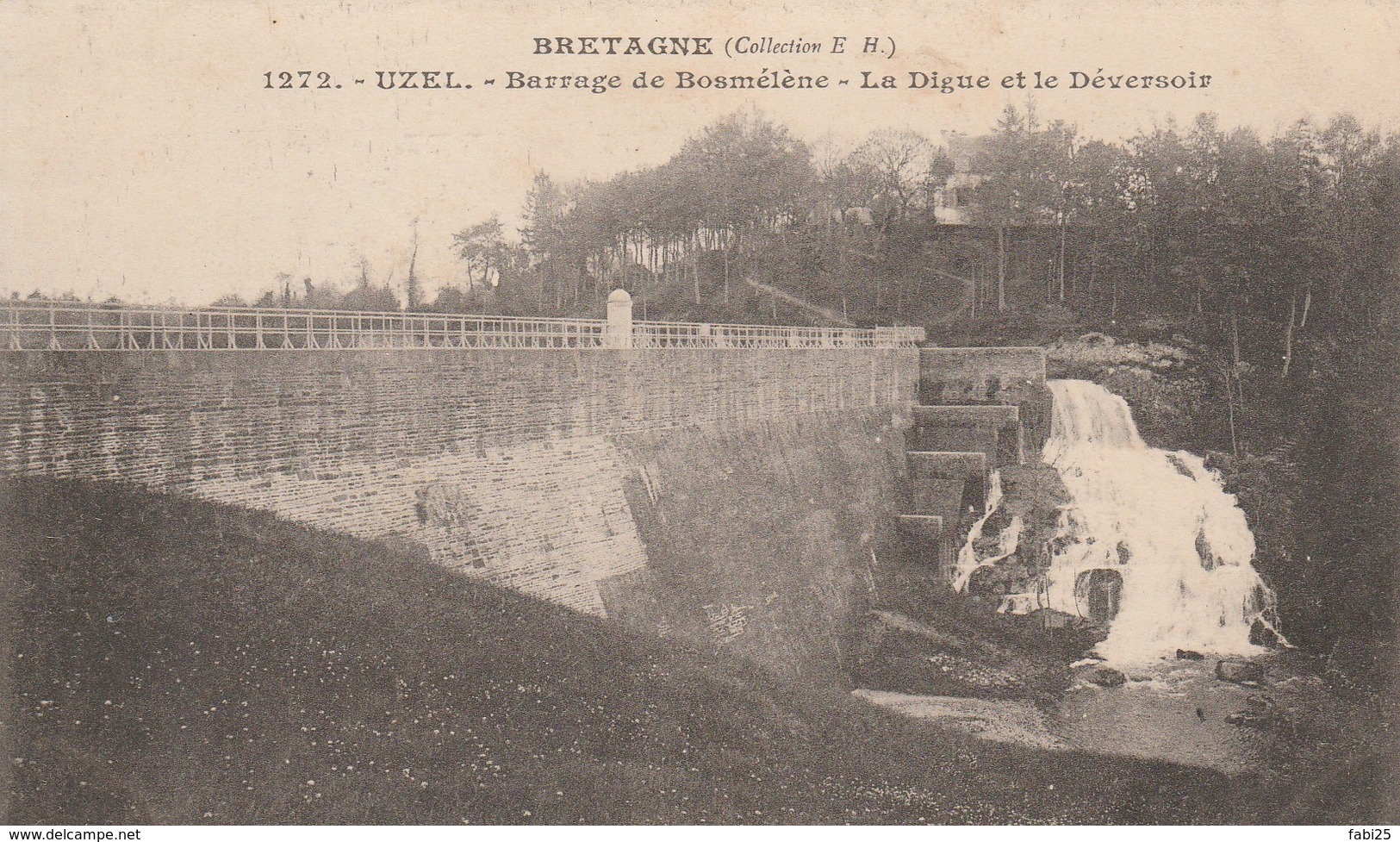 UZEL BARRAGE DE BOSMELENE LA DIGUE ET LE DEVERSOIR - Autres & Non Classés