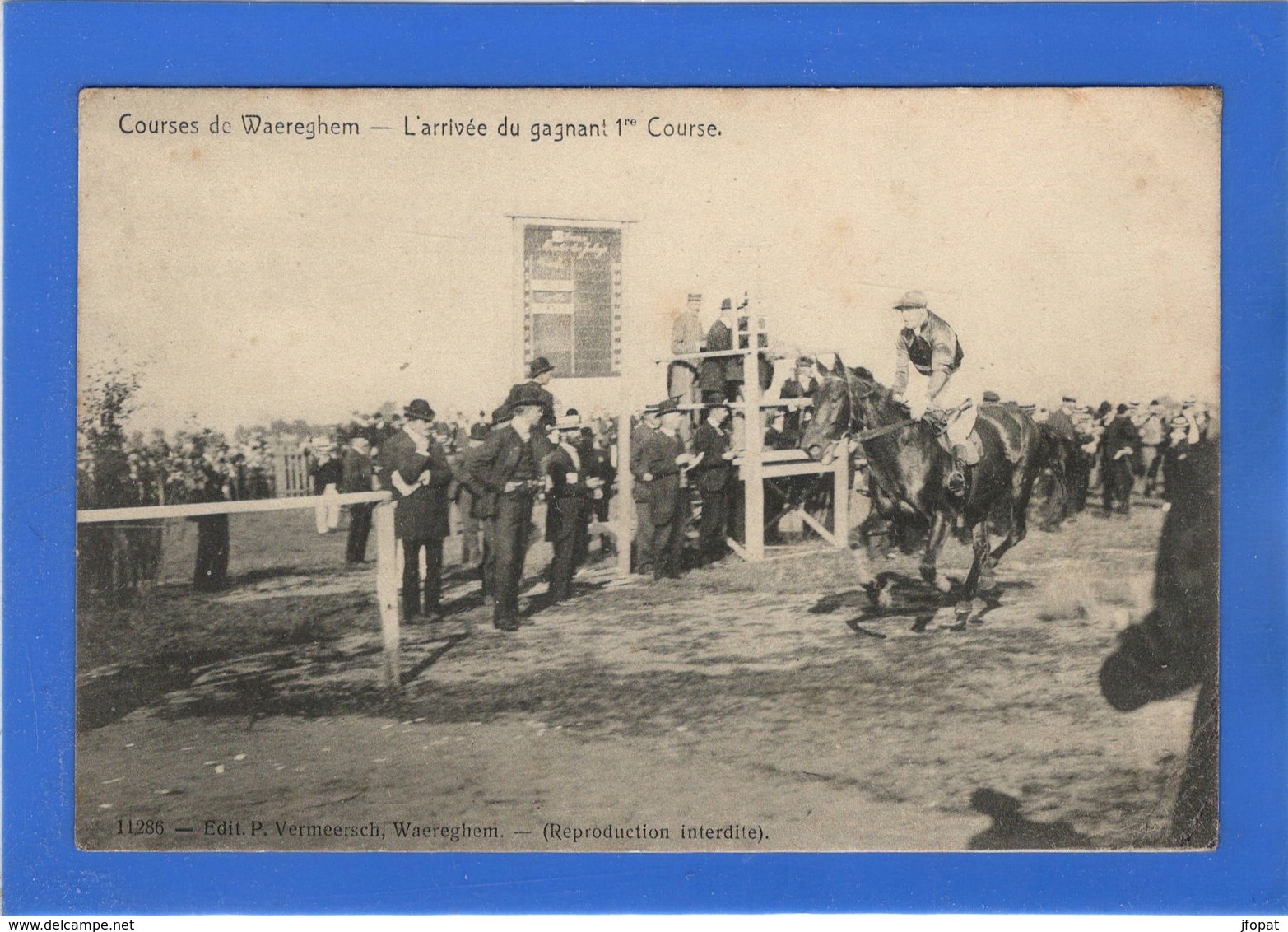 BELGIQUE - WAEREGHEM Les Courses, L'arrivée Du Gagnant 1ère Course (voir Descriptif) - Waregem