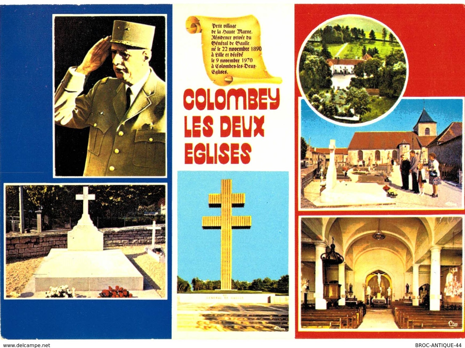 LOT N°1238 - LOT DE 60 CARTES DE COLOMBEY-LES-DEUX-EGLISES ETDU Gal DE GAULLE +CARTE LETTRE DERNIER SCAN + JOLIES PHOTOS