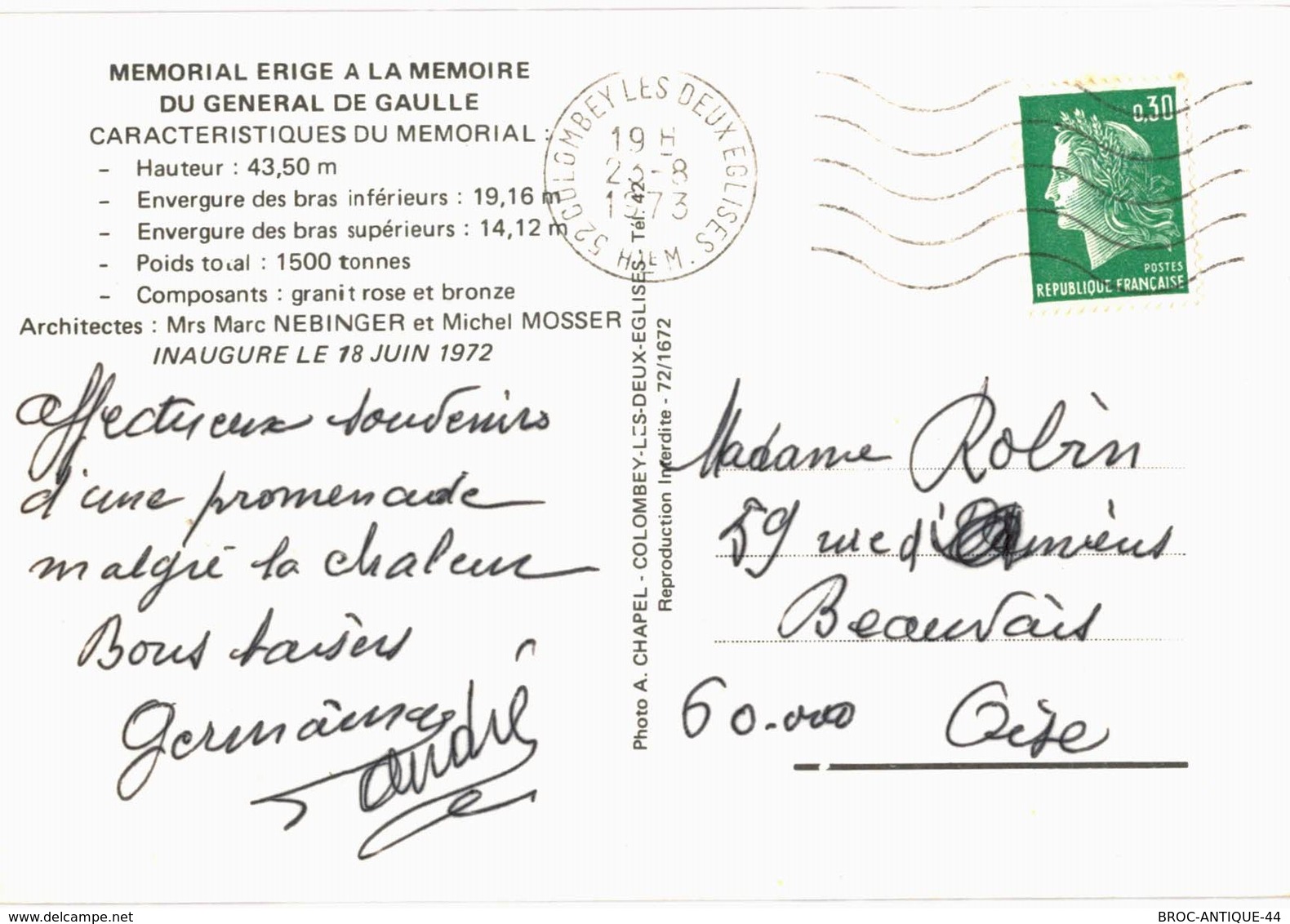 LOT N°1238 - LOT DE 60 CARTES DE COLOMBEY-LES-DEUX-EGLISES ETDU Gal DE GAULLE +CARTE LETTRE DERNIER SCAN + JOLIES PHOTOS