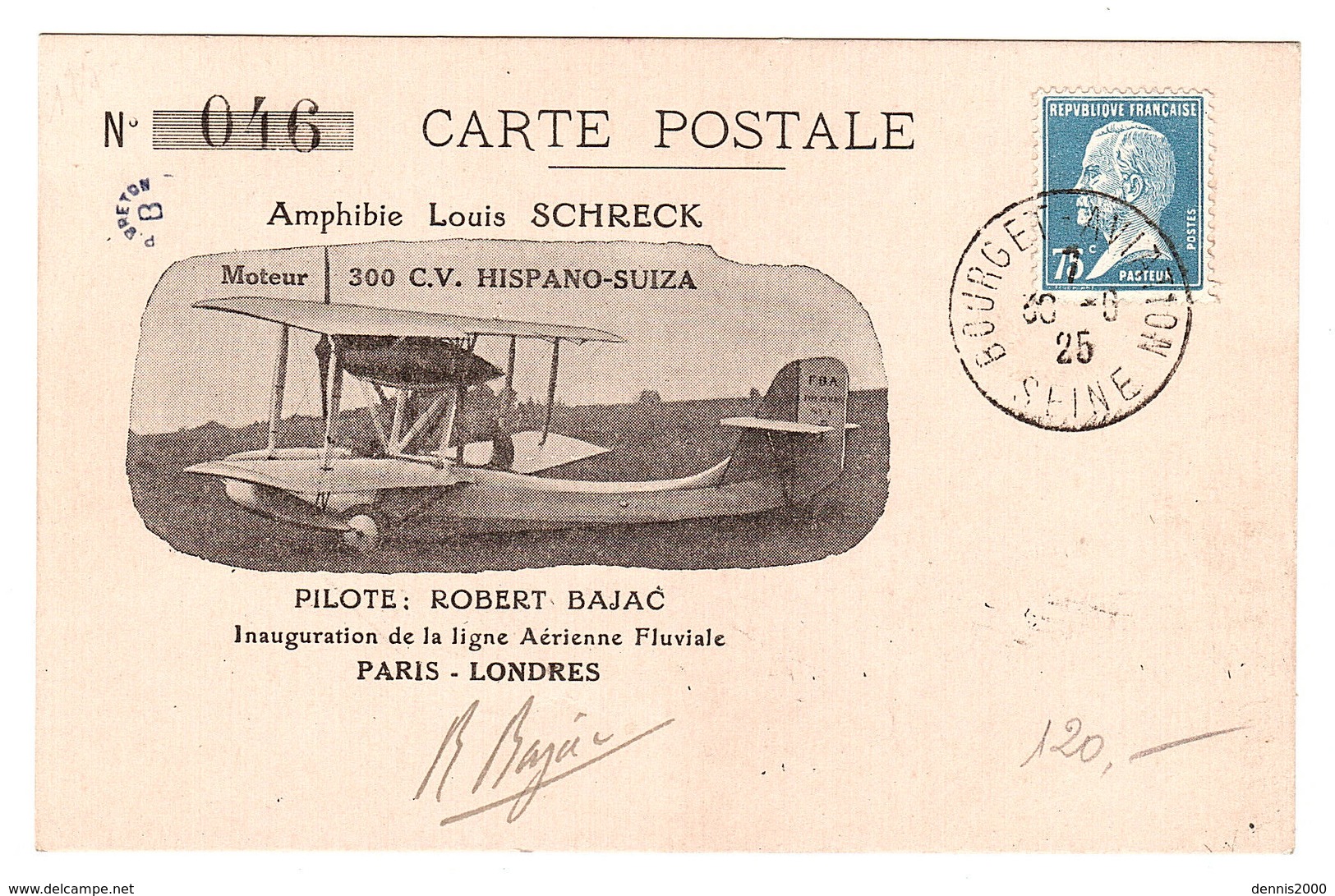 AMPHIBIE LOUIS SCHRECK - Inauguration De La Ligne Aérienne Fluviale Paris-Londres - 1919-1938: Entre Guerres