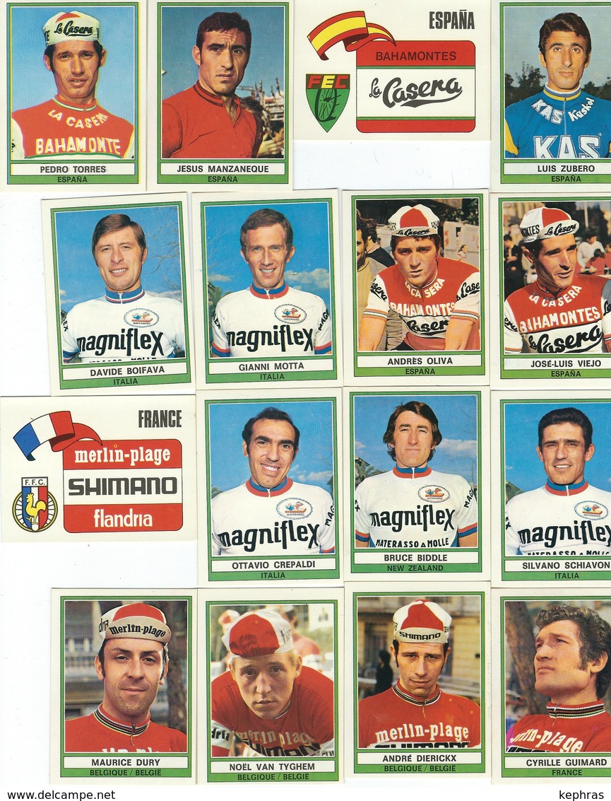 SUPERBE LOT DE 138 Chromos PANINI - SPRINT 74 - VELO - CYCLISME - Andere & Zonder Classificatie