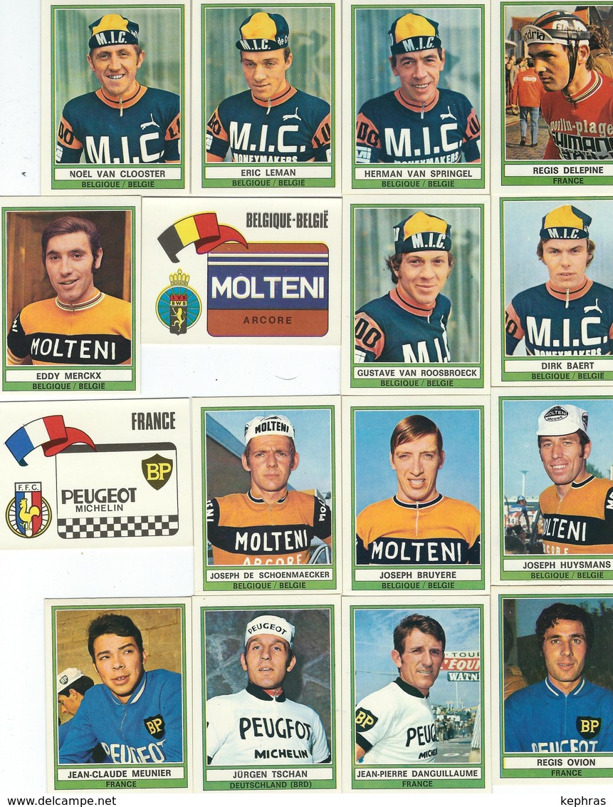 SUPERBE LOT DE 138 Chromos PANINI - SPRINT 74 - VELO - CYCLISME