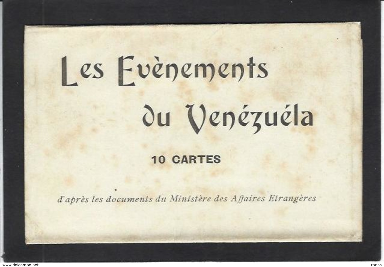 CPA Vénézuela Les événements En Rapport Avec Le Chemin De Fer Allemand De Valencia à Vittoria Voir Scans - Venezuela