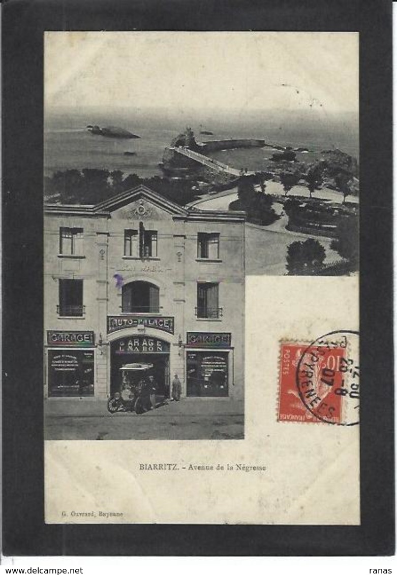 CPA Pyrénées Atlantiques 64 Biarritz Circulé Commerce Shop Front Garage MABON - Biarritz