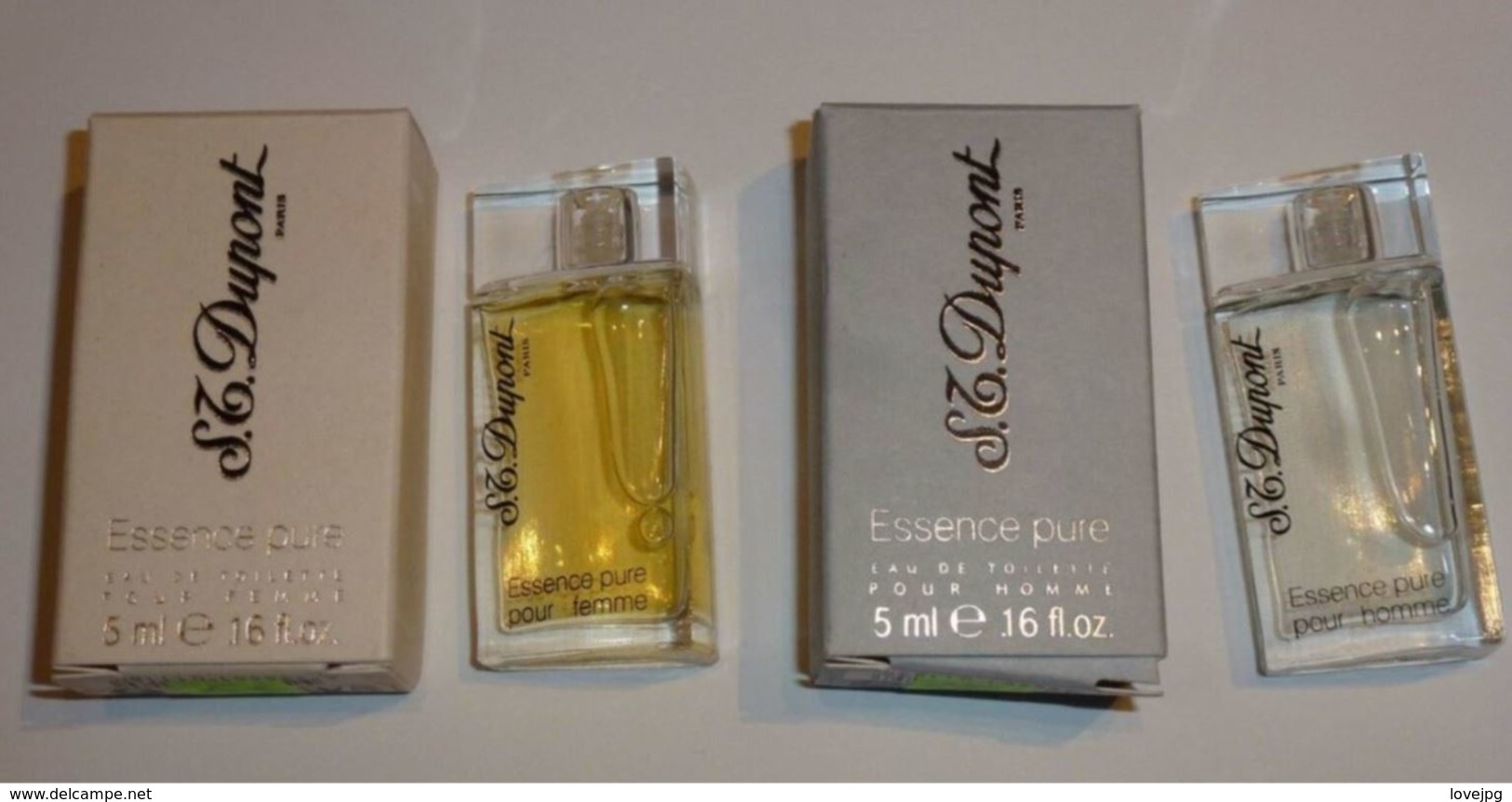 Lot 2 Miniatures DUPONT Essence Pure Homme + Femme EDT 5 Ml - Non Classés