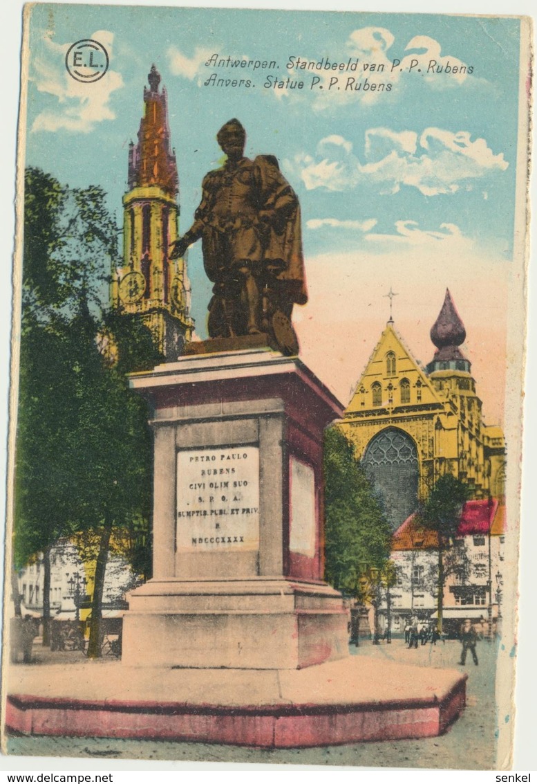 61-222 Belgium Antwerpen Anvers Place Verte Cathedrale Statue Rubens Ed Lilot - Aartselaar