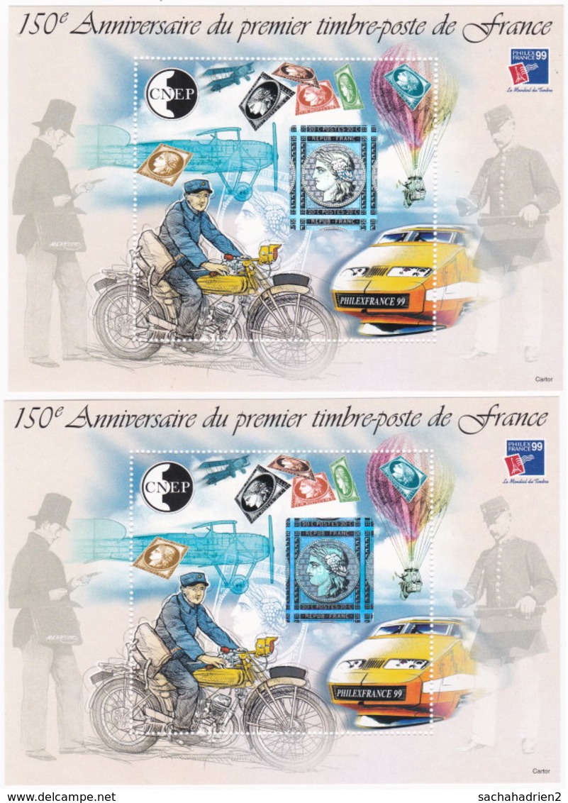 150e Anniversaire Du Premier Timbre-poste De France. Philex 99. N° 08943 & 08944 - CNEP