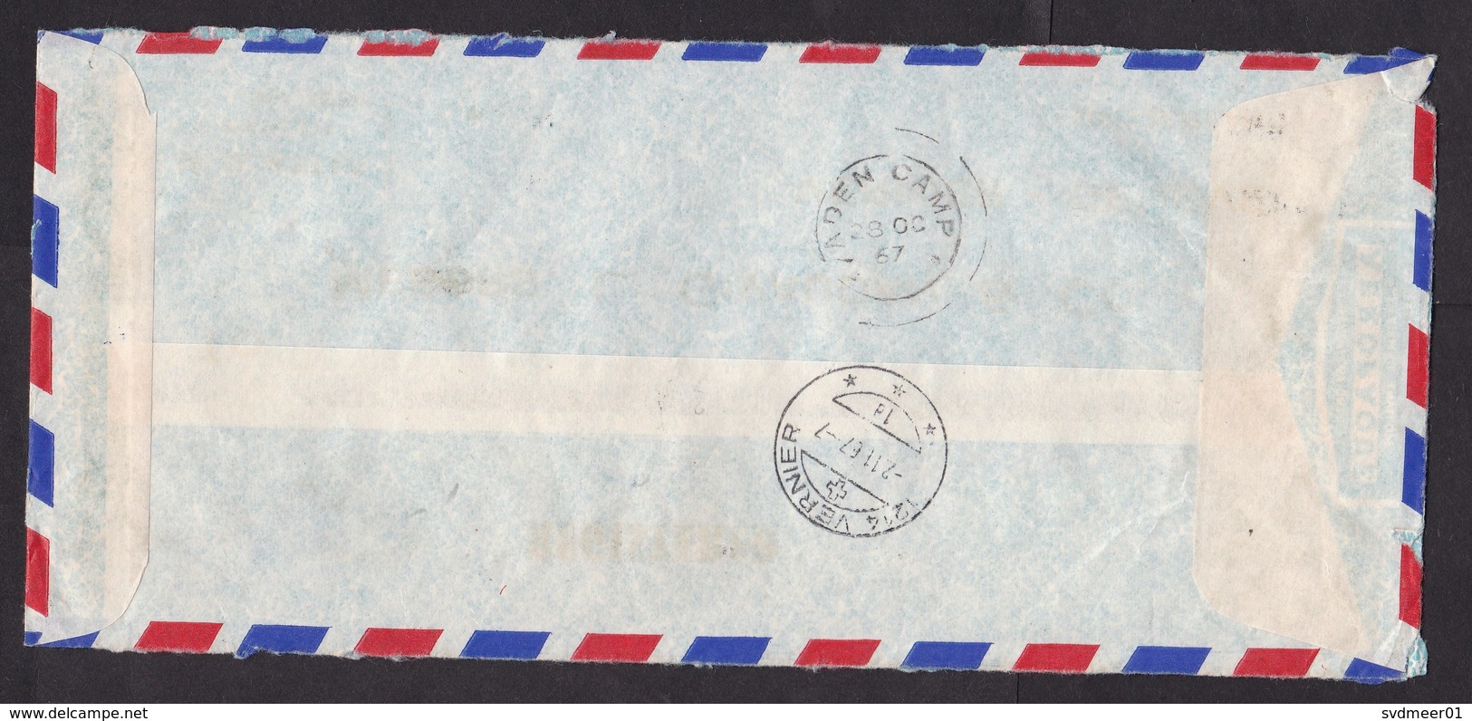 South Arabia / Yemen: Registered Cover To Switzerland 1967, 2 Stamps, Heraldry, Label, Rare Real Use (opened At 3 Sides) - Yemen