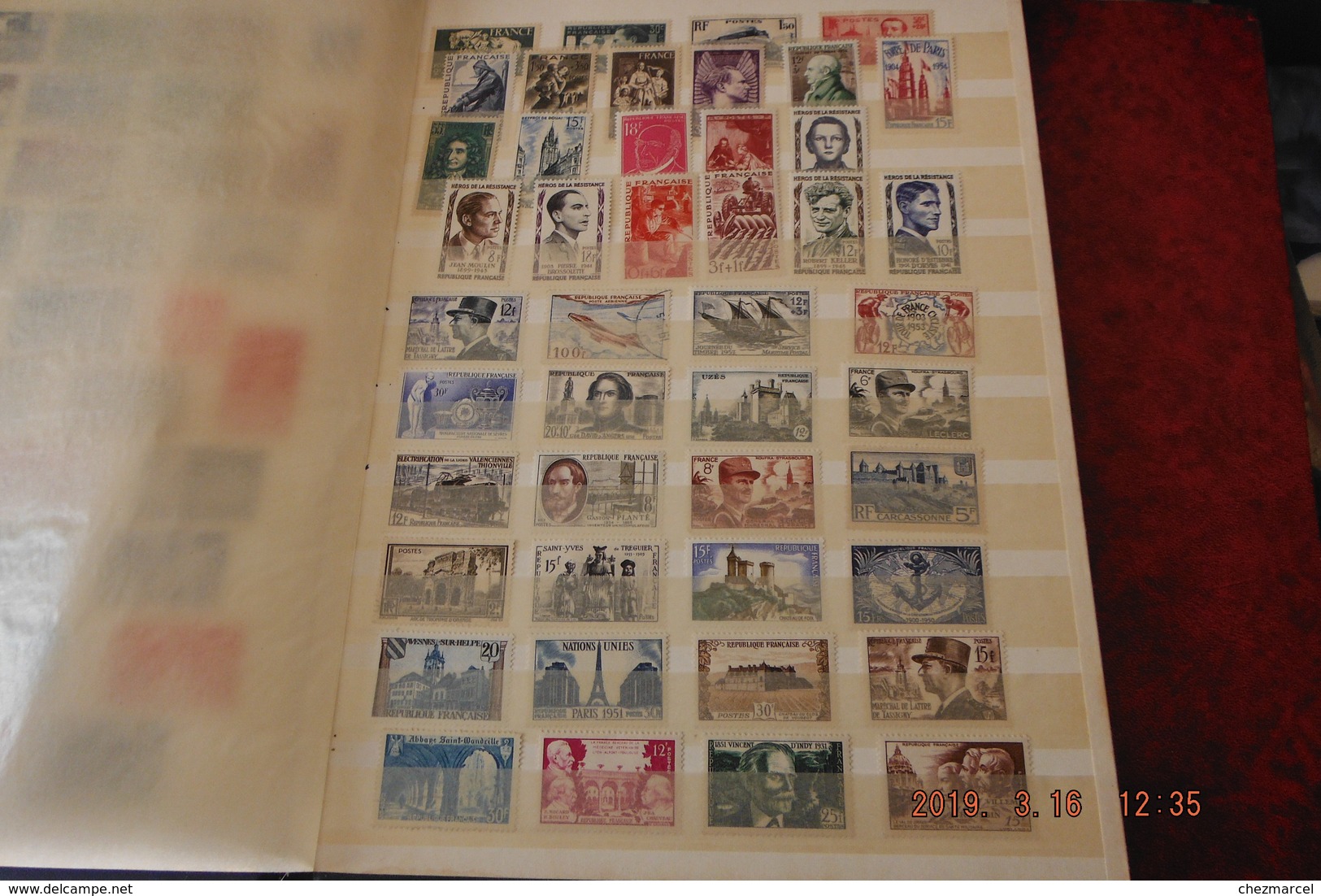 aLbum timbres FRANCE neufs/obliteres (quelques colonies 2eme choix)france neufs**/neufs* et obliteres