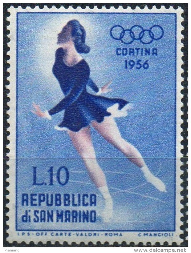 PIA - SAN  MARINO  - 1955 : 7° Giochi Olimpici Invernali Di Cortina D' Ampezzo  -  (SAS  433) - Winter 1956: Cortina D'Ampezzo