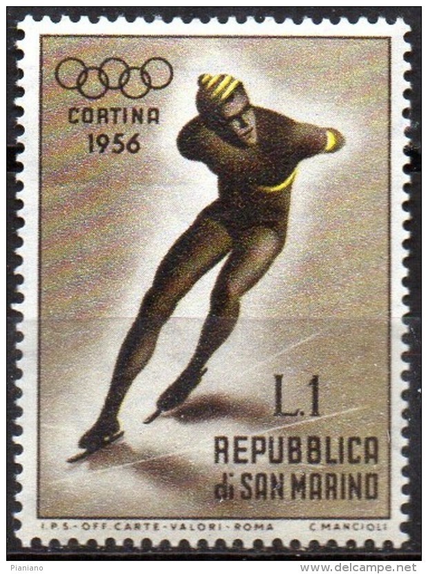 PIA - SAN  MARINO  - 1955 : 7° Giochi Olimpici Invernali Di Cortina D' Ampezzo  -  (SAS  428) - Winter 1956: Cortina D'Ampezzo
