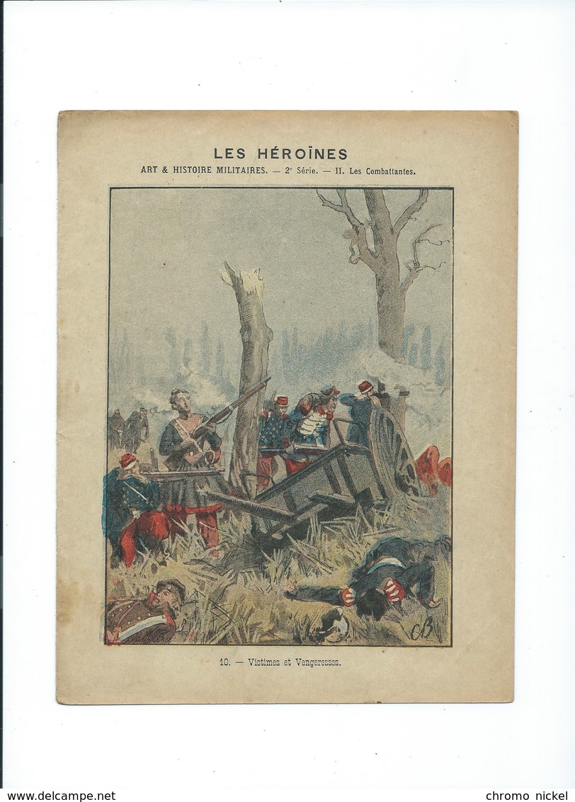 Les Héroïnes Militaires Victimes Et Vengeresses Protège-cahier Couverture TB 225 X 170  3 Scans Geisler - Protège-cahiers