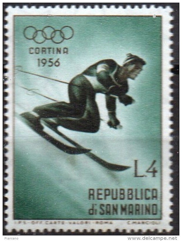 PIA - SAN  MARINO  - 1955 : 7° Giochi Olimpici Invernali Di Cortina D' Ampezzo  -  (SAS  431) - Hiver 1956: Cortina D'Ampezzo
