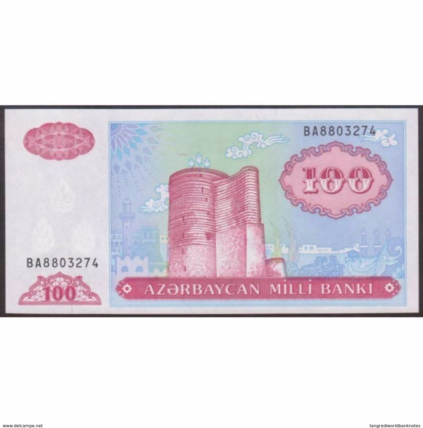 TWN - AZERBAIJAN 18b - 100 Manat 1999 Prefix BA&#xFEFF; UNC - Azerbeidzjan