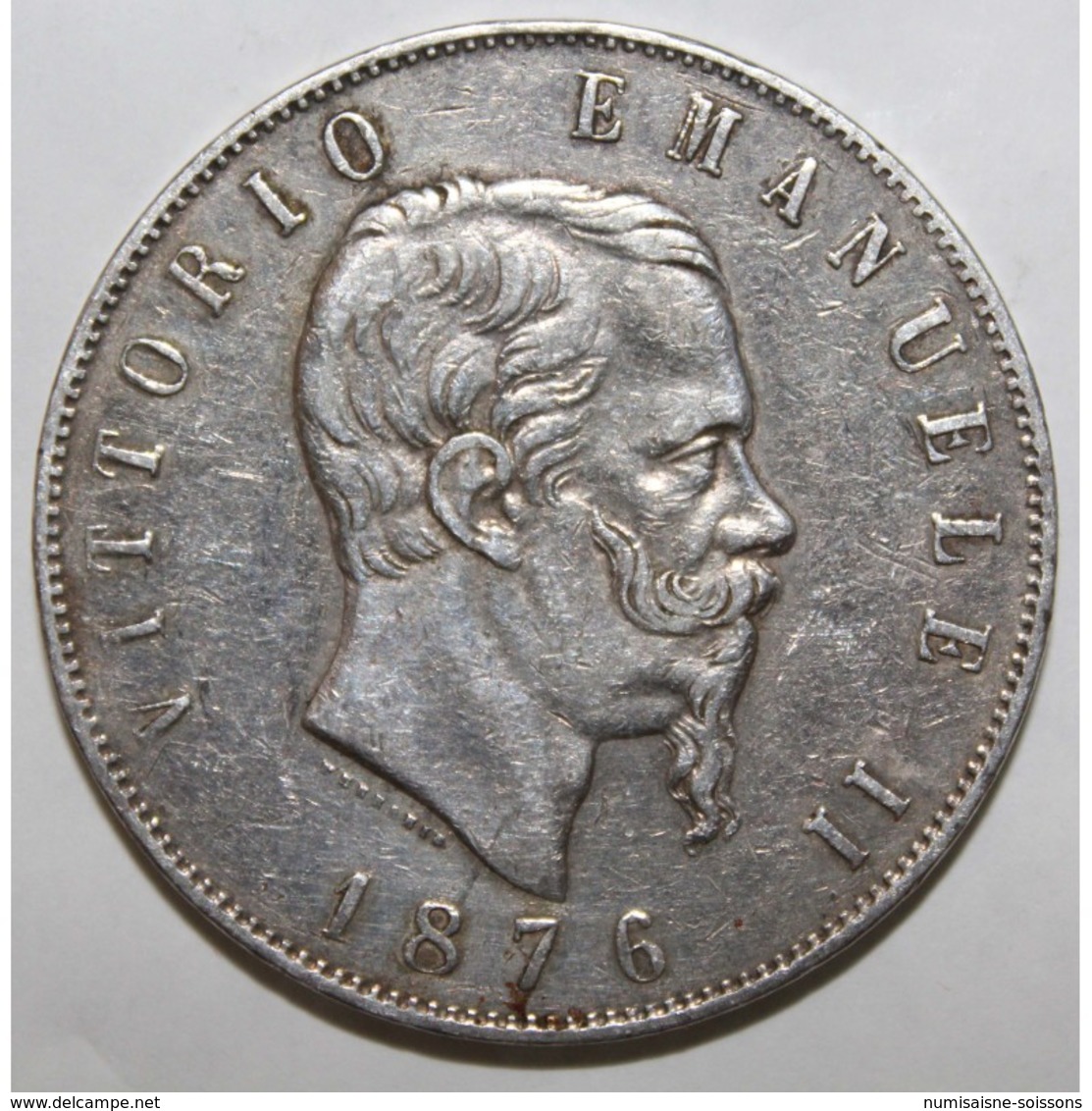 ITALIE - KM 8.4 - 5 LIRE 1876 R - VITOR EMMANUEL II - TB+ - 1861-1878 : Victor Emmanuel II