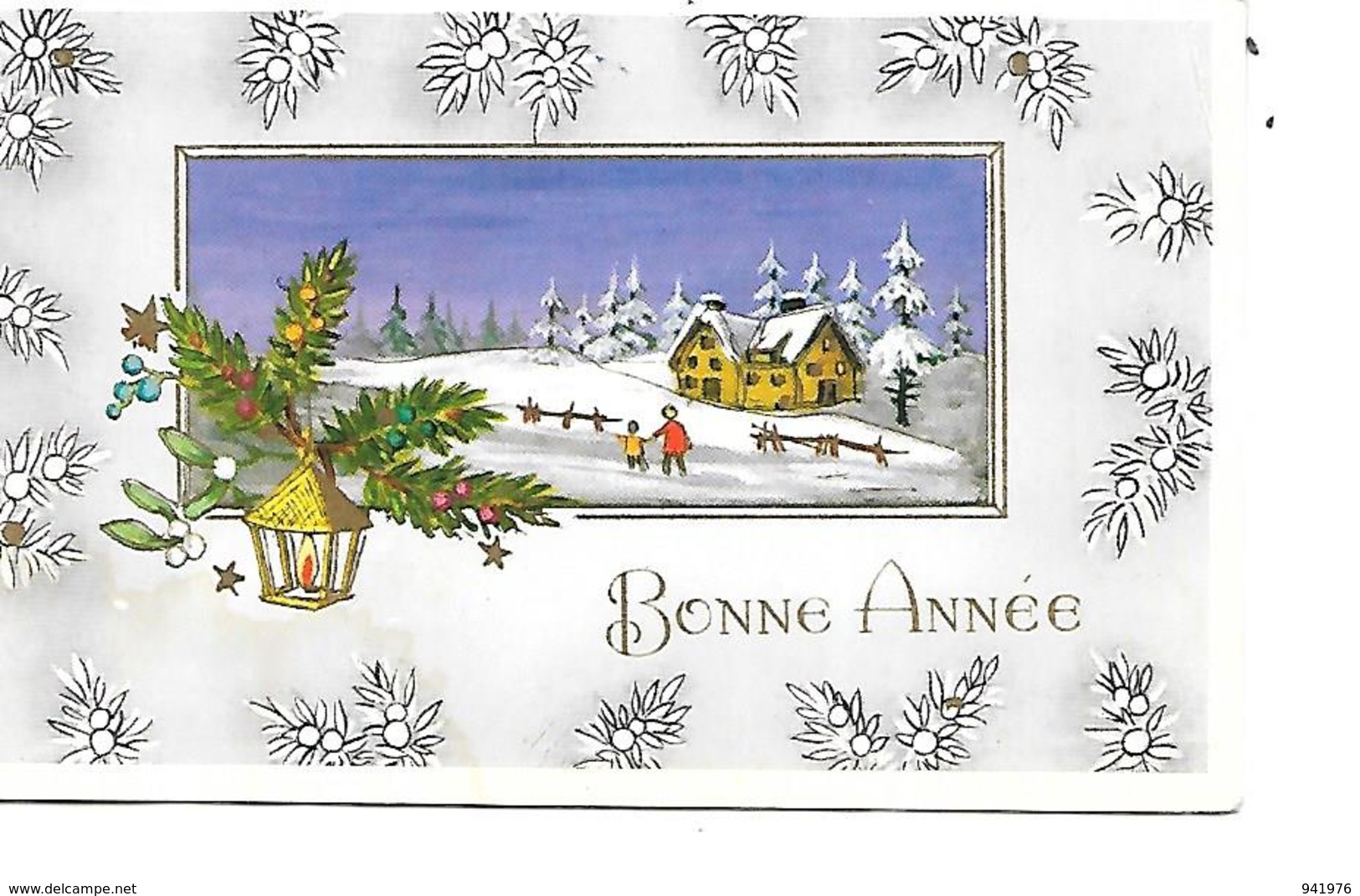 BONNE ANNEE MIGNONNETTE FORMAT 7 X11 CM EDUG DOUBLE - Nouvel An