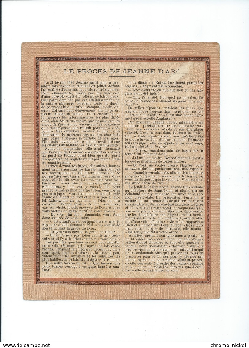 Jeanne D'Arc Devant Ses Juges 21/02/1431 Bien Protège-cahier Couverture   225 X 170  3 Scans  H Et Cie - Coberturas De Libros