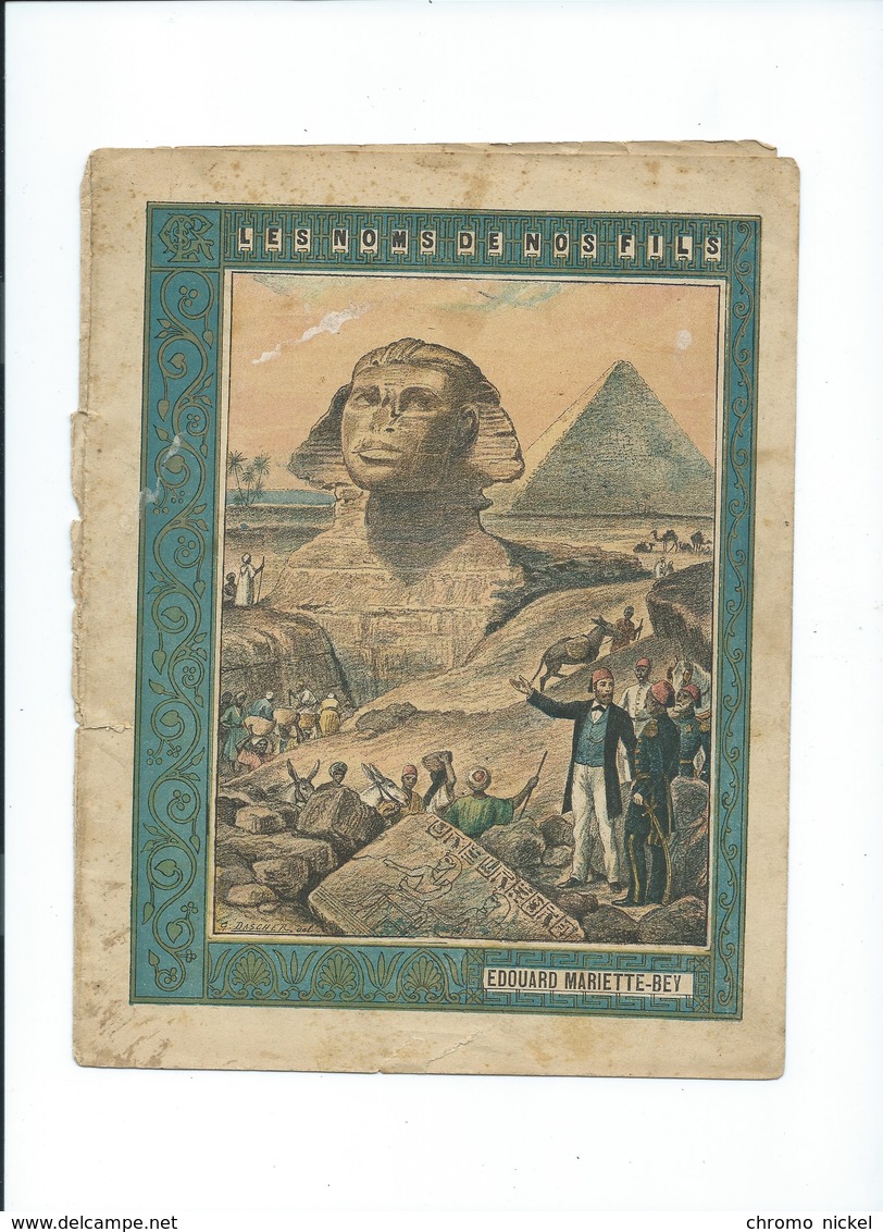 EDOUARD Mariette-Bey Egypte Sphinx Les Noms De Nos Fils Moyen Protège-cahier Couverture   225 X 170  3 Scans  Châtelles - Protège-cahiers